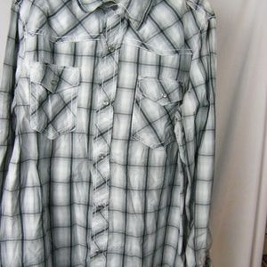 Prototype Mens Long Sleeve Pearl Snap Shirt Size X